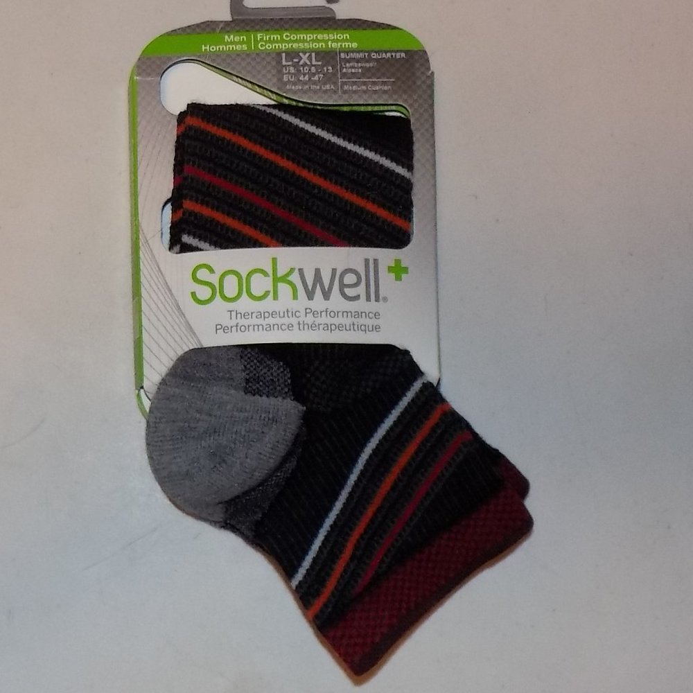 New Sockwell Summit  quarter socks firm compression L-XL, EU 44-47, US 10.5-13
